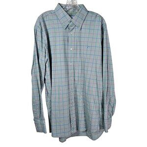 Southern Tide Mens Houndstooth Plaid Button-Down Shirt Sz XL Preppy Old Money